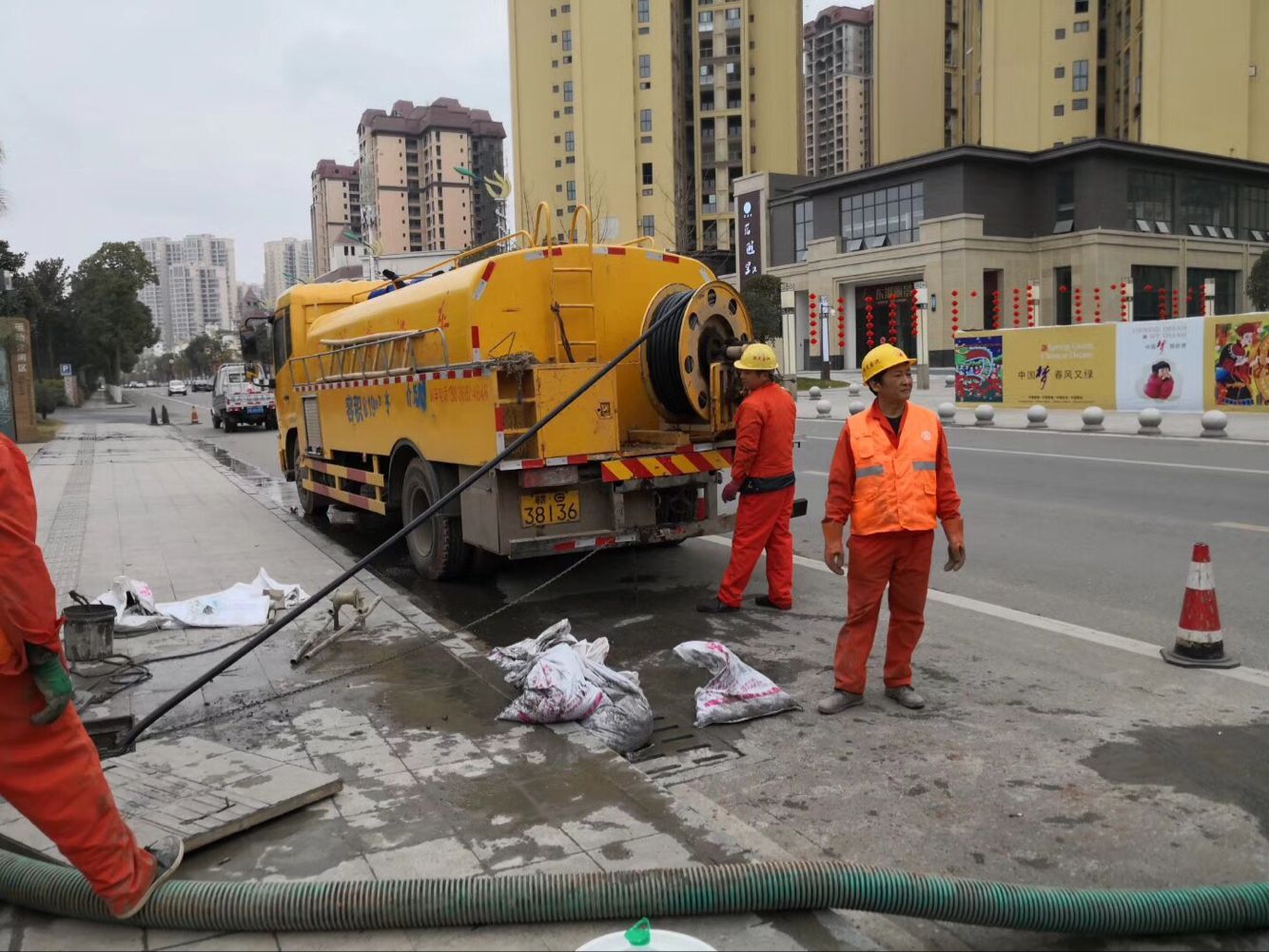 大峪镇排污管道清淤-管道清洗